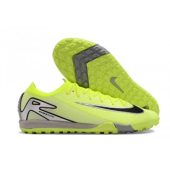 Alta calidad Nike Mercurial Vapor 16 Elite TF Hombre Chartreuse Gris Zapatos De Futbol
