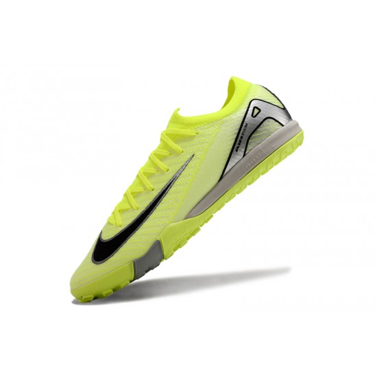 Alta calidad Nike Mercurial Vapor 16 Elite TF Hombre Chartreuse Gris Zapatos De Futbol