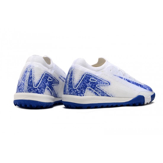 Calidad superior  Nike Mercurial Vapor 16 Elite TF Hombre Blanco Azul Zapatos De Futbol