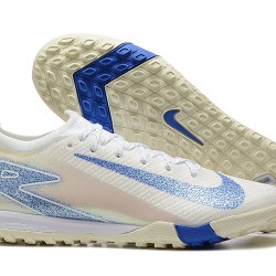 Nike Mercurial Vapor 16 Elite TF Hombre Blanco y Azul Zapatos De Futbol