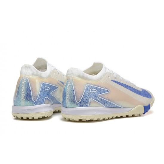 Explorar  Nike Mercurial Vapor 16 Elite TF Hombre Blanco y Azul Zapatos De Futbol