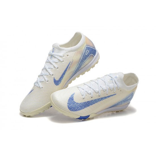 Explorar  Nike Mercurial Vapor 16 Elite TF Hombre Blanco y Azul Zapatos De Futbol