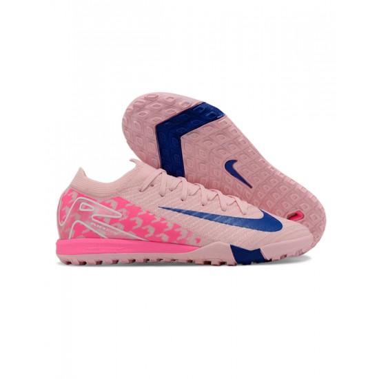 Alta calidad Nike Mercurial Vapor 16 Elite TF Rosa Azul Hombre Zapatos De Futbol