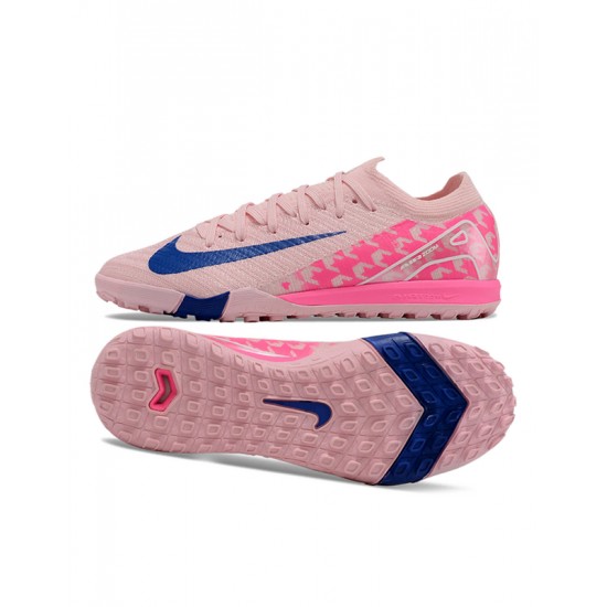 Alta calidad Nike Mercurial Vapor 16 Elite TF Rosa Azul Hombre Zapatos De Futbol