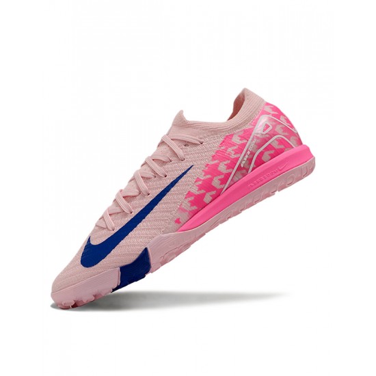 Alta calidad Nike Mercurial Vapor 16 Elite TF Rosa Azul Hombre Zapatos De Futbol