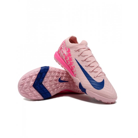 Alta calidad Nike Mercurial Vapor 16 Elite TF Rosa Azul Hombre Zapatos De Futbol