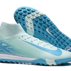 Nike Mercurial Superfly 10 Elite TF Ltblue Blanco Hombre Zapatos De Futbol