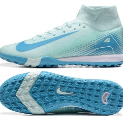 Nike Mercurial Superfly 10 Elite TF Ltblue Blanco Hombre Zapatos De Futbol