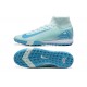 Explorar  Nike Mercurial Superfly 10 Elite TF Ltblue Blanco Hombre Zapatos De Futbol