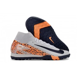 Nike Mercurial Superfly 10 Elite TF Blanco Naranja Zapatos De Futbol