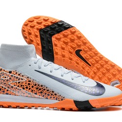 Nike Mercurial Superfly 10 Elite TF Blanco Naranja Hombre Zapatos De Futbol