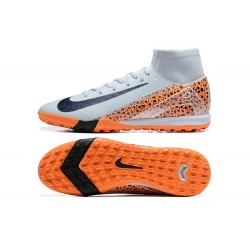 Nike Mercurial Superfly 10 Elite TF Blanco Naranja Hombre Zapatos De Futbol