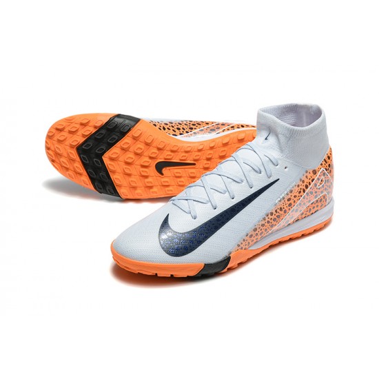Comprar  Nike Mercurial Superfly 10 Elite TF Blanco Naranja Hombre Zapatos De Futbol