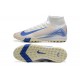Comprar ahora  Nike Mercurial Superfly 10 Elite TF Blanco y Azul Zapatos De Futbol