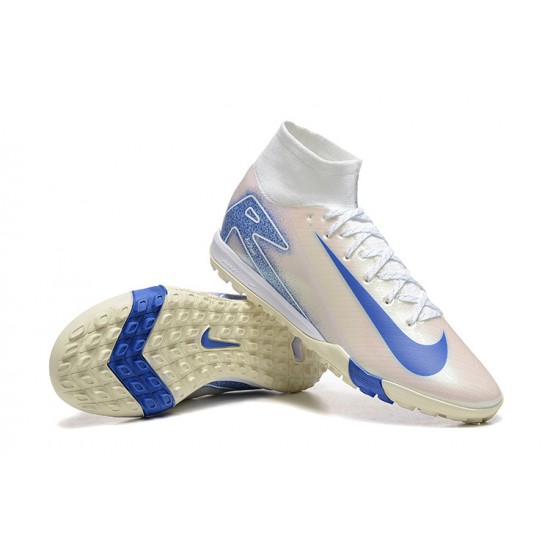 Comprar ahora  Nike Mercurial Superfly 10 Elite TF Blanco y Azul Zapatos De Futbol