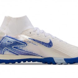 Nike Mercurial Superfly 10 Elite TF Blanco ang Azul Zapatos De Futbol