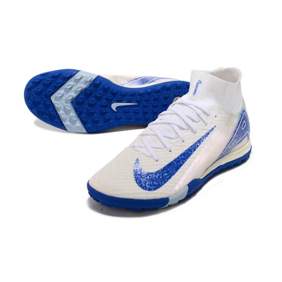 Tienda  Nike Mercurial Superfly 10 Elite TF Blanco ang Azul Zapatos De Futbol