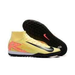 Nike Mercurial Superfly 10 Elite TF Yelleow Negro Hombre Zapatos De Futbol