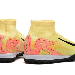 Nike Mercurial Superfly 10 Elite TF Yelleow Negro Hombre Zapatos De Futbol