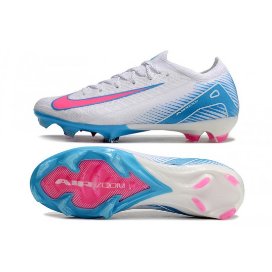 Mejor calidad  Hombre/Mujer Nike Mercurial Vapor 16 Elite FG Azul Blanco Zapatos De Futbol