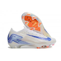 Hombre/Mujer Nike Mercurial Vapor 16 Elite FG Blanco Azul Zapatos De Futbol