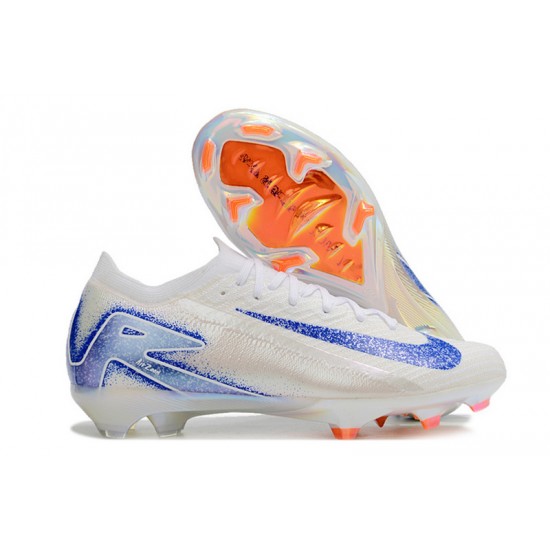 Mejor calidad  Hombre/Mujer Nike Mercurial Vapor 16 Elite FG Blanco Azul Zapatos De Futbol