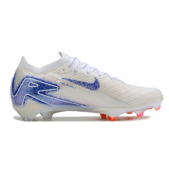 Mejor calidad  Hombre/Mujer Nike Mercurial Vapor 16 Elite FG Blanco Azul Zapatos De Futbol