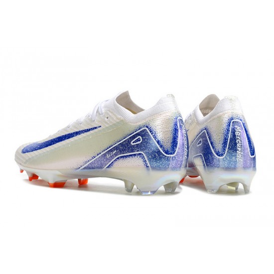 Mejor calidad  Hombre/Mujer Nike Mercurial Vapor 16 Elite FG Blanco Azul Zapatos De Futbol