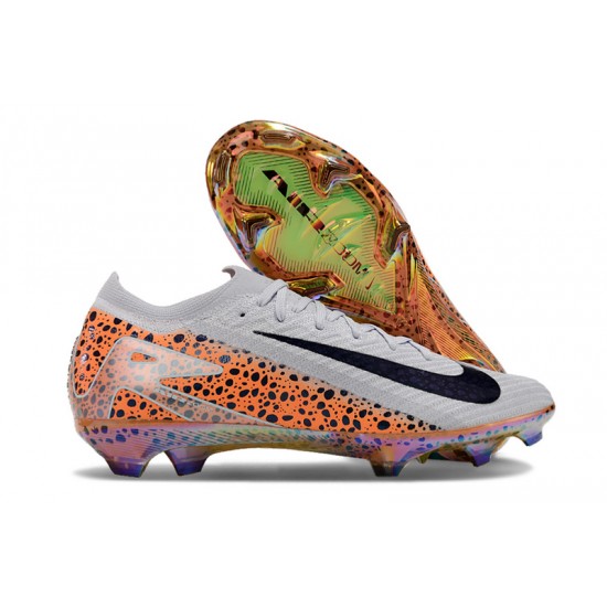 Tienda  Hombre/Mujer Nike Mercurial Vapor 16 Elite FG Blanco Naranja Zapatos De Futbol