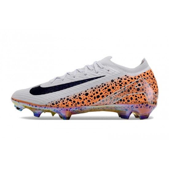 Tienda  Hombre/Mujer Nike Mercurial Vapor 16 Elite FG Blanco Naranja Zapatos De Futbol