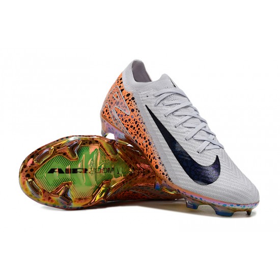 Tienda  Hombre/Mujer Nike Mercurial Vapor 16 Elite FG Blanco Naranja Zapatos De Futbol