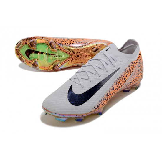 Tienda  Hombre/Mujer Nike Mercurial Vapor 16 Elite FG Blanco Naranja Zapatos De Futbol