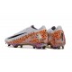 Tienda  Hombre/Mujer Nike Mercurial Vapor 16 Elite FG Blanco Naranja Zapatos De Futbol