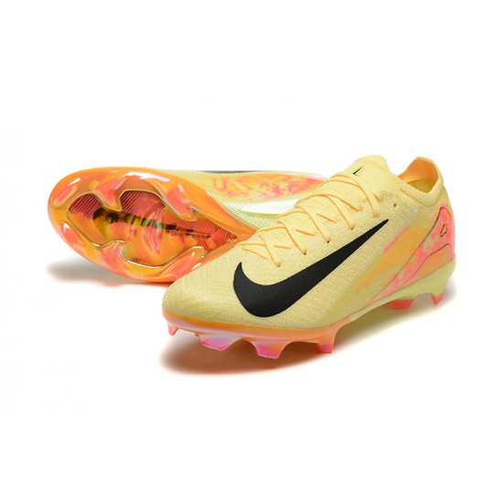Alta calidad Hombre/Mujer Nike Mercurial Vapor 16 Elite FG Amarillo y Negro Zapatos De Futbol