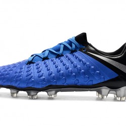 Botas de fútbol Nike Phantom III DF FG Azul oscuro Plata