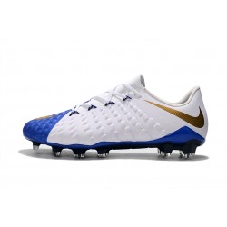 Botas de fútbol Nike Phantom III DF FG Azul oscuro Blanco