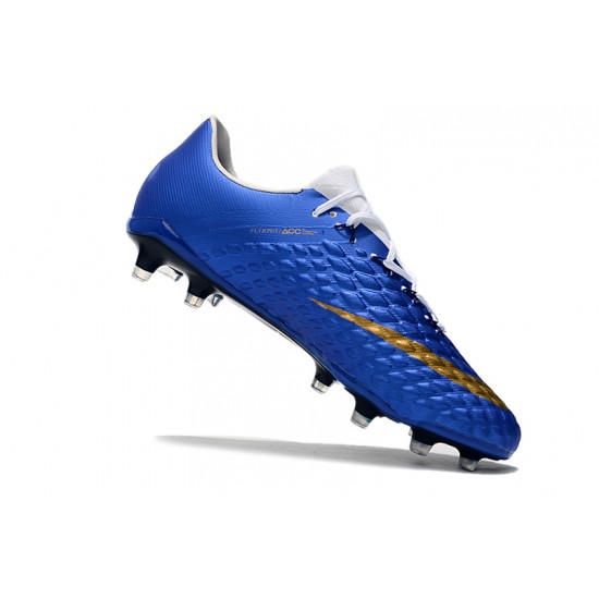 Descubrir  Botas de fútbol Nike Phantom III DF FG Azul oscuro Blanco