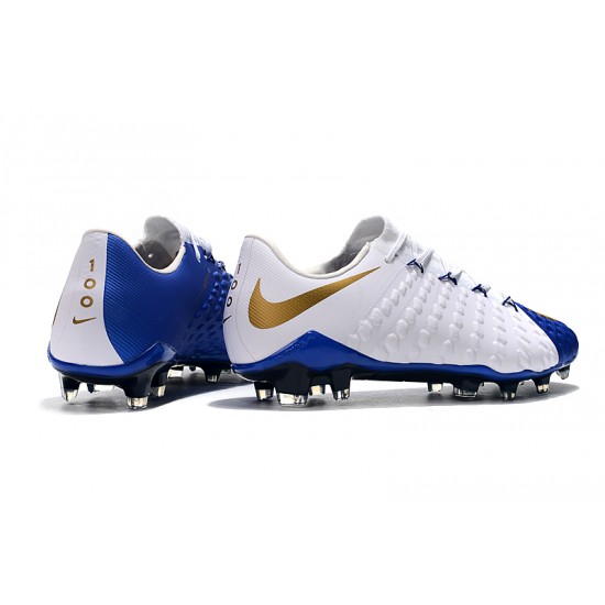 Descubrir  Botas de fútbol Nike Phantom III DF FG Azul oscuro Blanco