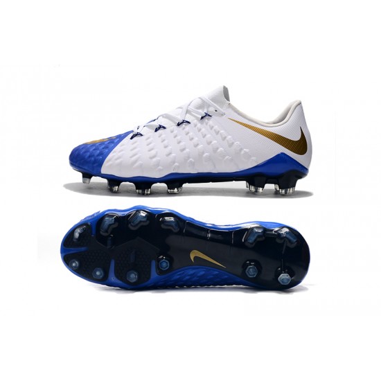 Descubrir  Botas de fútbol Nike Phantom III DF FG Azul oscuro Blanco