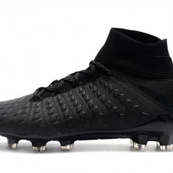 Botas de fútbol Nike Phantom III DF FG Alto Todo negro