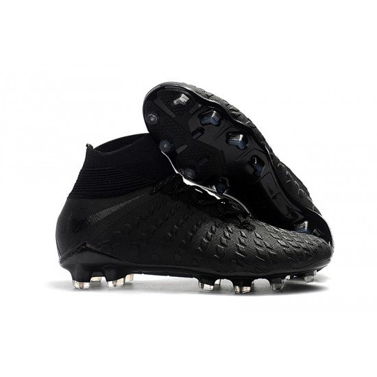 Alta calidad Botas de fútbol Nike Phantom III DF FG Alto Todo negro