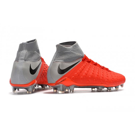 Descubrir  Botas de fútbol Nike Phantom III DF FG Alto Naranja Plata