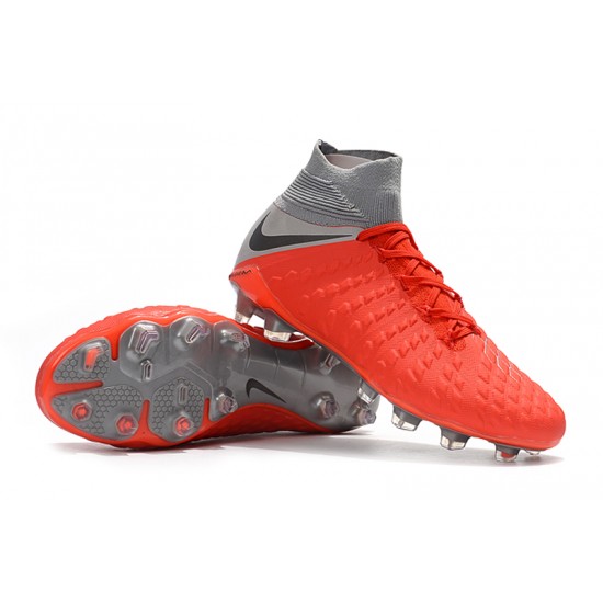 Descubrir  Botas de fútbol Nike Phantom III DF FG Alto Naranja Plata