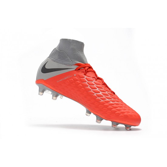 Descubrir  Botas de fútbol Nike Phantom III DF FG Alto Naranja Plata