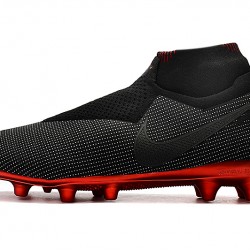 Botas de fútbol Nike Phantom VSN Elite DF AG Negro Rojo