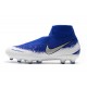 Explorar  Botas de fútbol Nike Phantom VSN Elite DF AG Azul Blanco