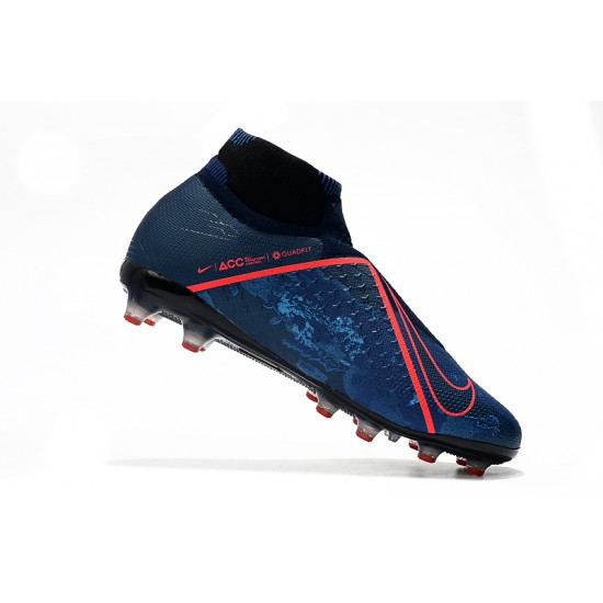 Mejor calidad  Botas de fútbol Nike Phantom VSN Elite DF AG Azul oscuro