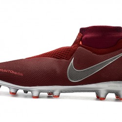 Botas de fútbol Nike Phantom VSN Elite DF AG Rojo Plata