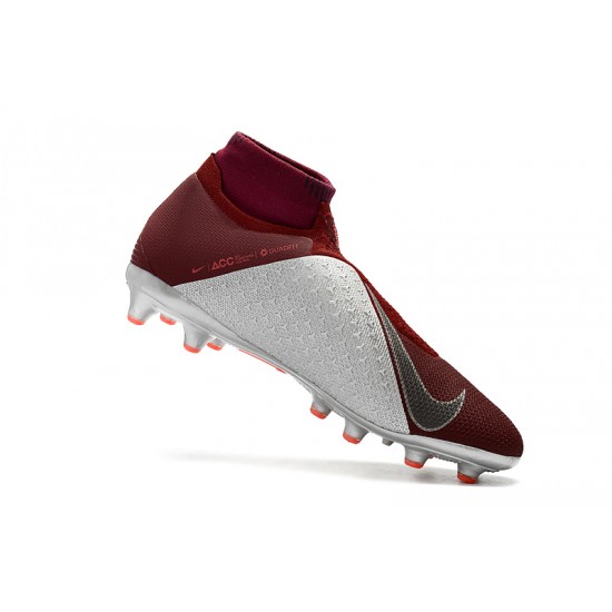 Descubrir  Botas de fútbol Nike Phantom VSN Elite DF AG Rojo Plata