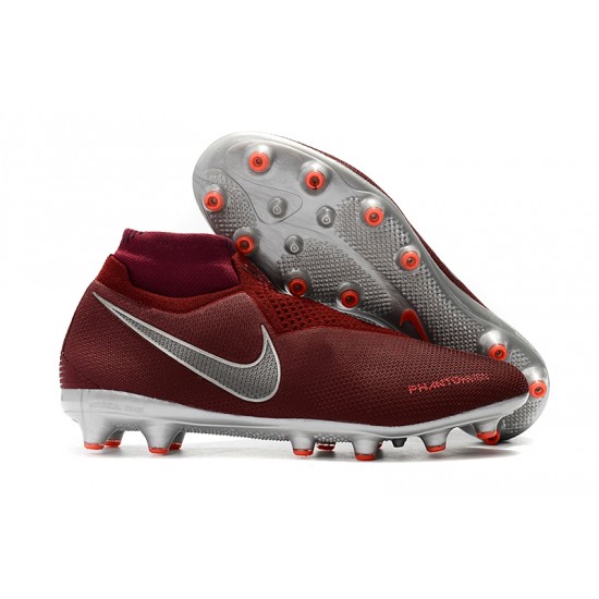 Descubrir  Botas de fútbol Nike Phantom VSN Elite DF AG Rojo Plata
